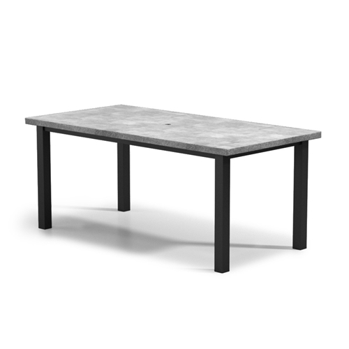 Homecrest Concrete 84" x 42" Rectangular Balcony Post Base Table with Umbrella Hole - 254284BCT