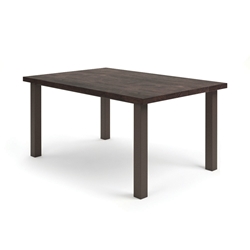 Homecrest Timber 62" x 42" Rectangular Cafe Post Base Table - No Umbrella Hole - 254262FTMNU