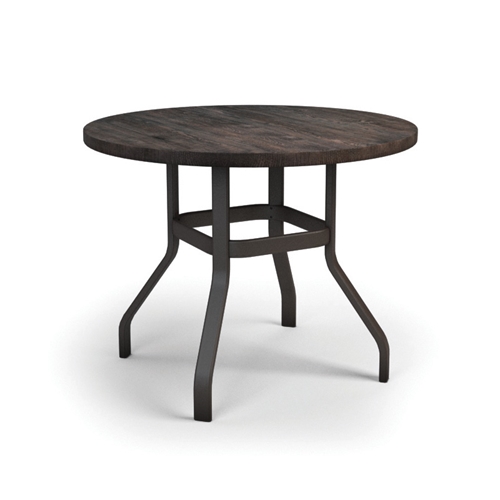 Homecrest Timber 42" Round Balcony Universal Base Table - No Umbrella Hole - 3742RBTMNU