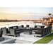 Urban Big Outdoor Sectional with Timber Fire Table