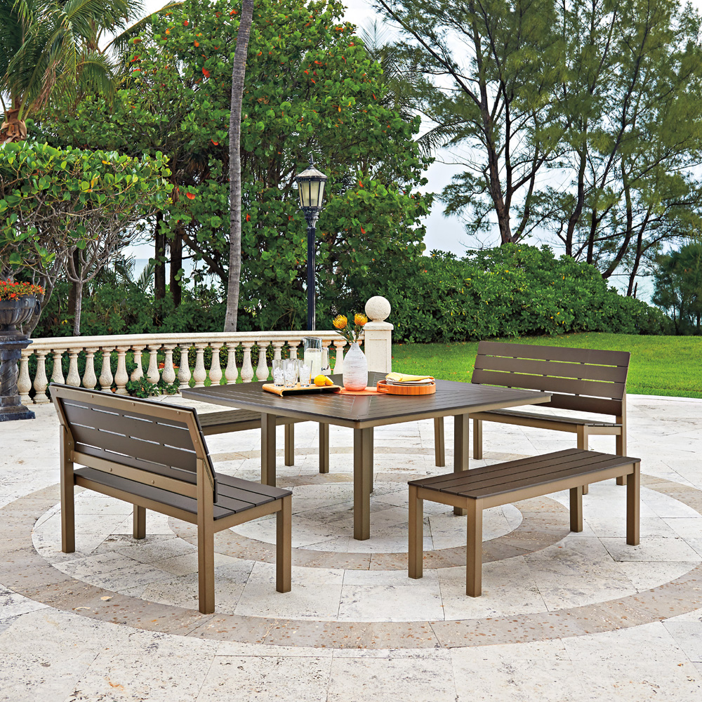 64 square outdoor dining table