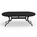 84" x 42" Hammered Value MGP Oval Dining Table in Black with Black MGP Top