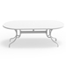 84" x 42" Hammered Value MGP Oval Dining Table in White with Snow MGP Top (H9DW-P5M)