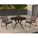 Telescope Casual Gardenella Patio Dininig Set in Kona with Augustine Fennel Slings - In Stock - TC-QS-SET52