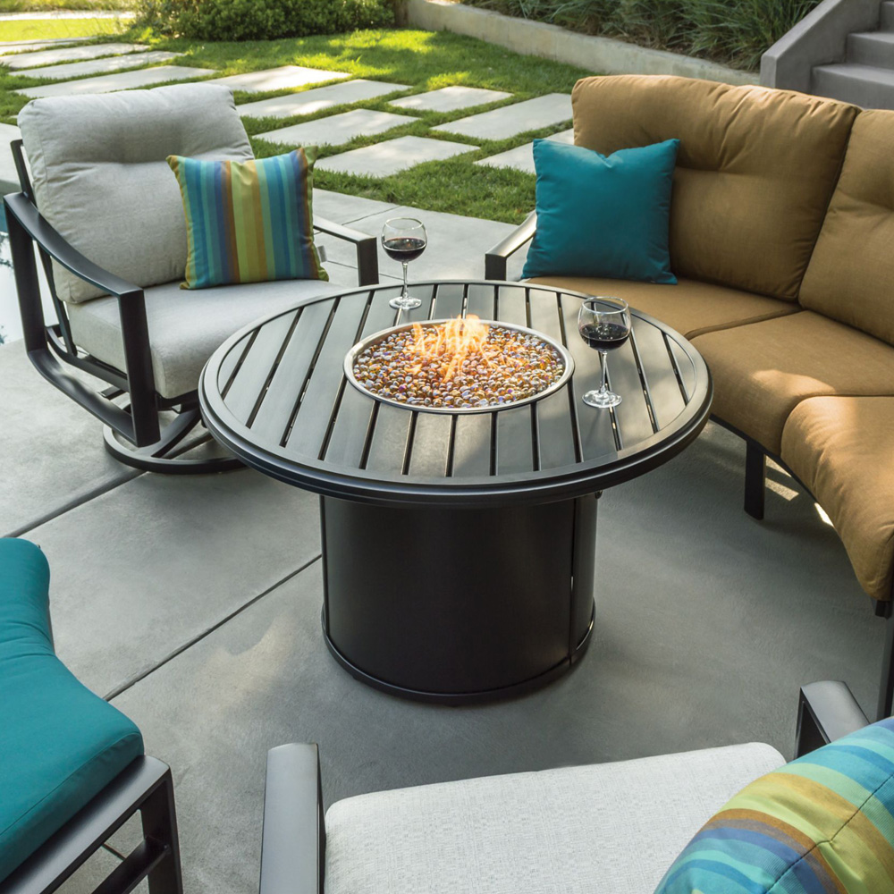 tropitone fire pit table